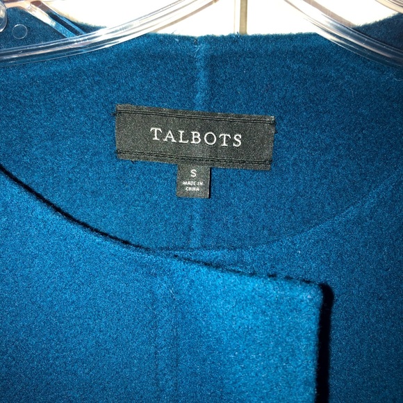 Talbots Turquoise Blue Coat, Size S - Picture 2 of 3